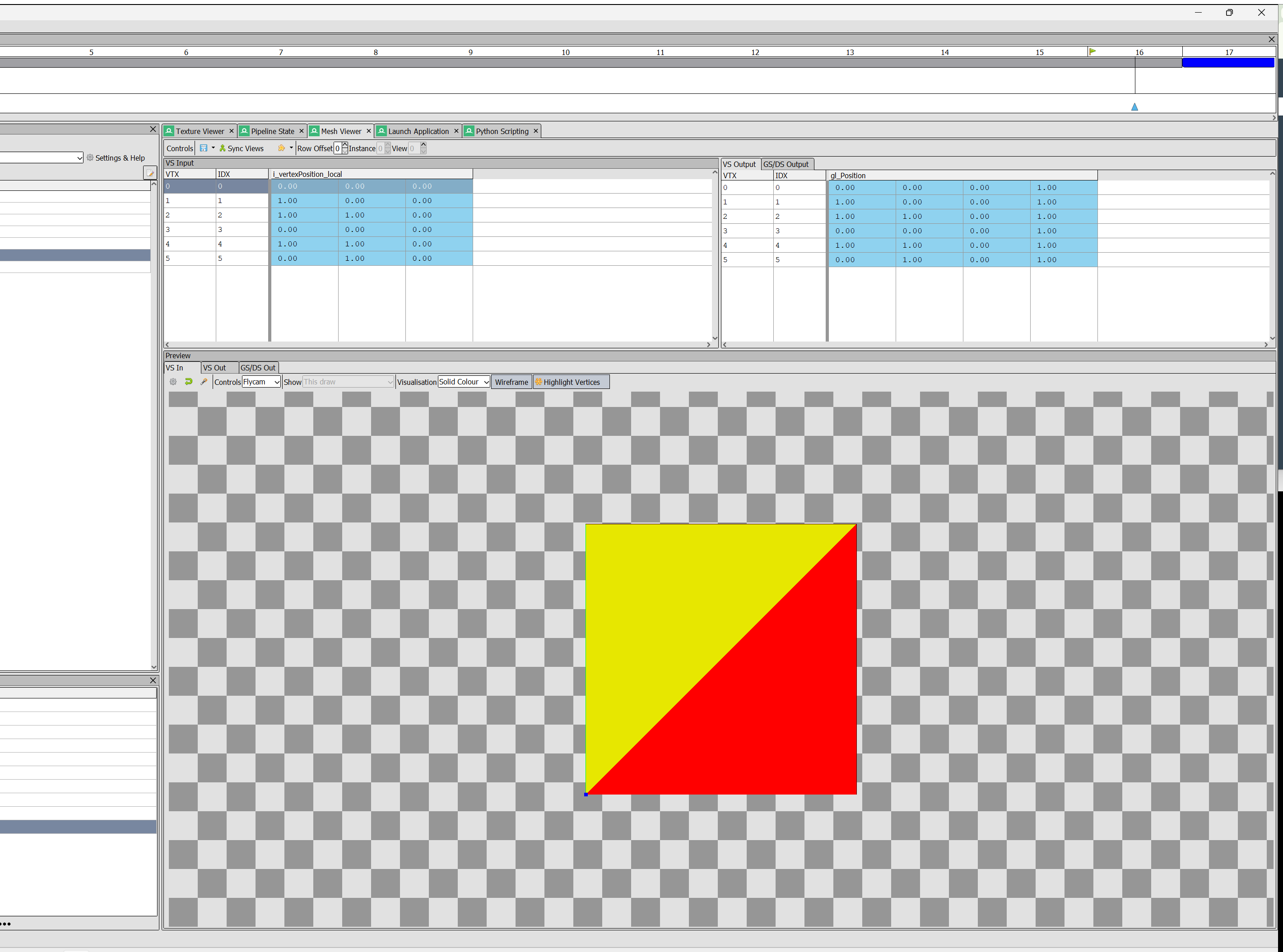 OpenGL mesh output