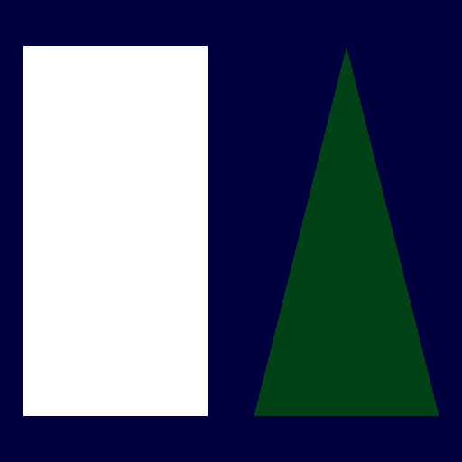 Holding A switches the triangle effect