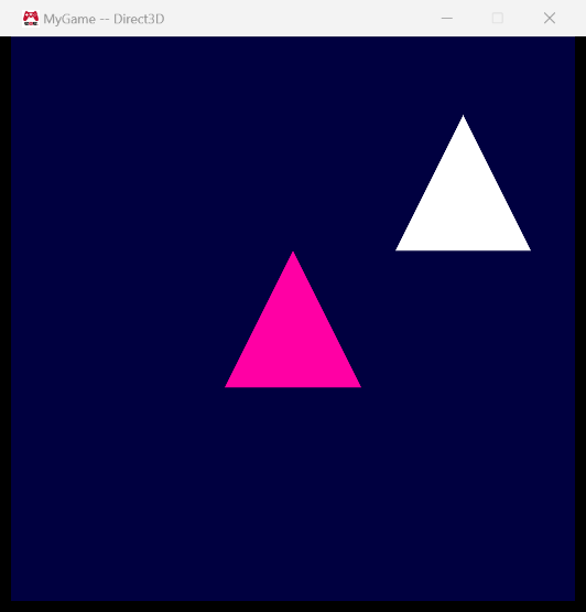 The object at its starting position, using the triangle mesh